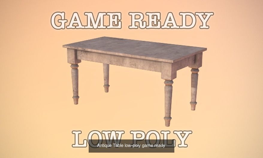 Game Ready Antique Furniture 3D Model Collection_6