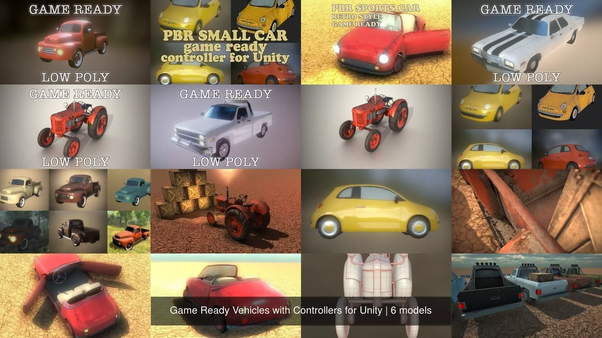Game Ready Vehicles with Controllers for Unity 3D Model Collection_0