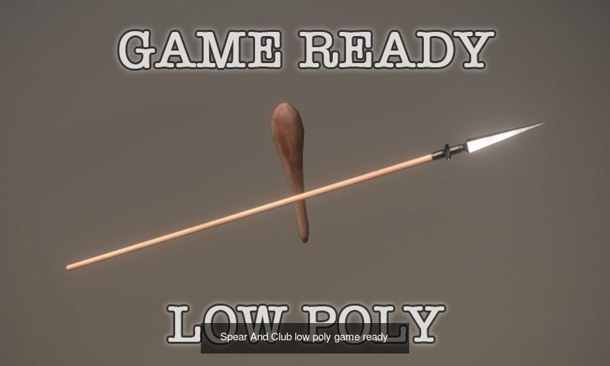 Game Ready Weapons Low Poly PBR axe 3D Model Collection_6