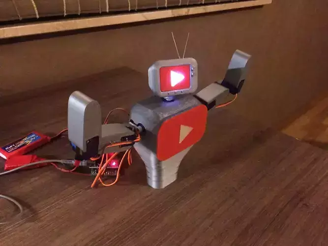 Youtube mascot robot 3D print model