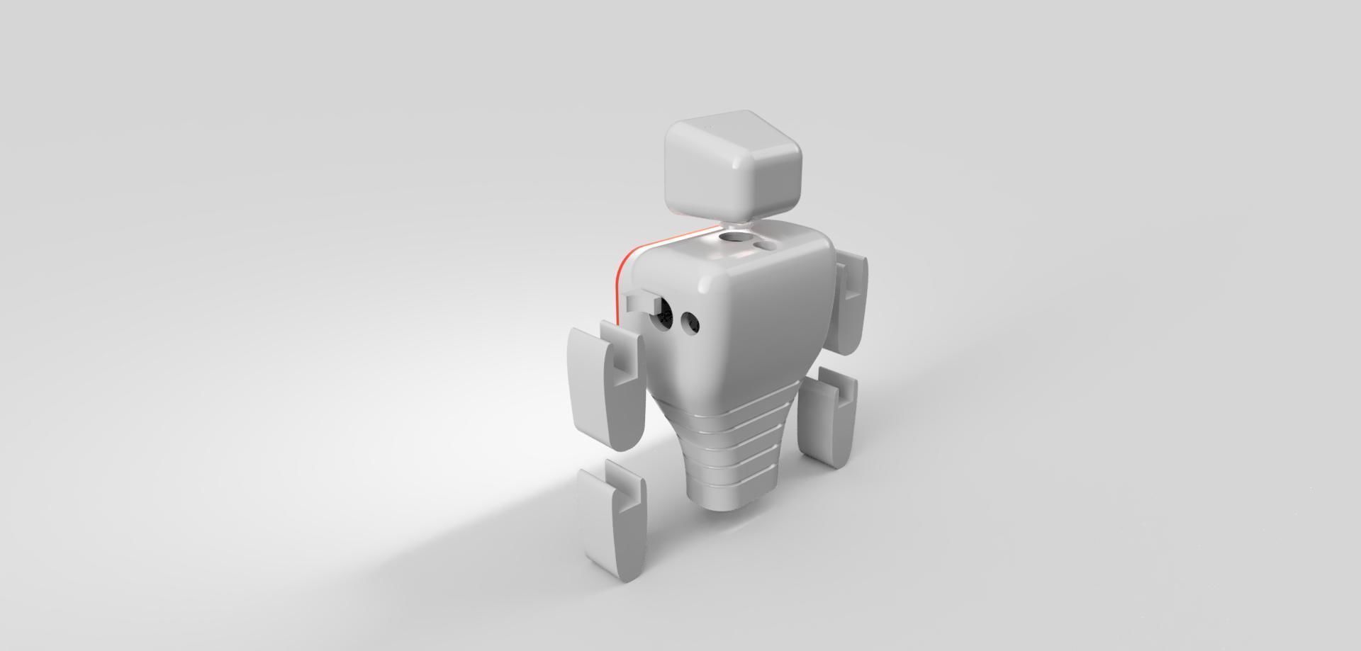 Youtube mascot robot 3D print model_9