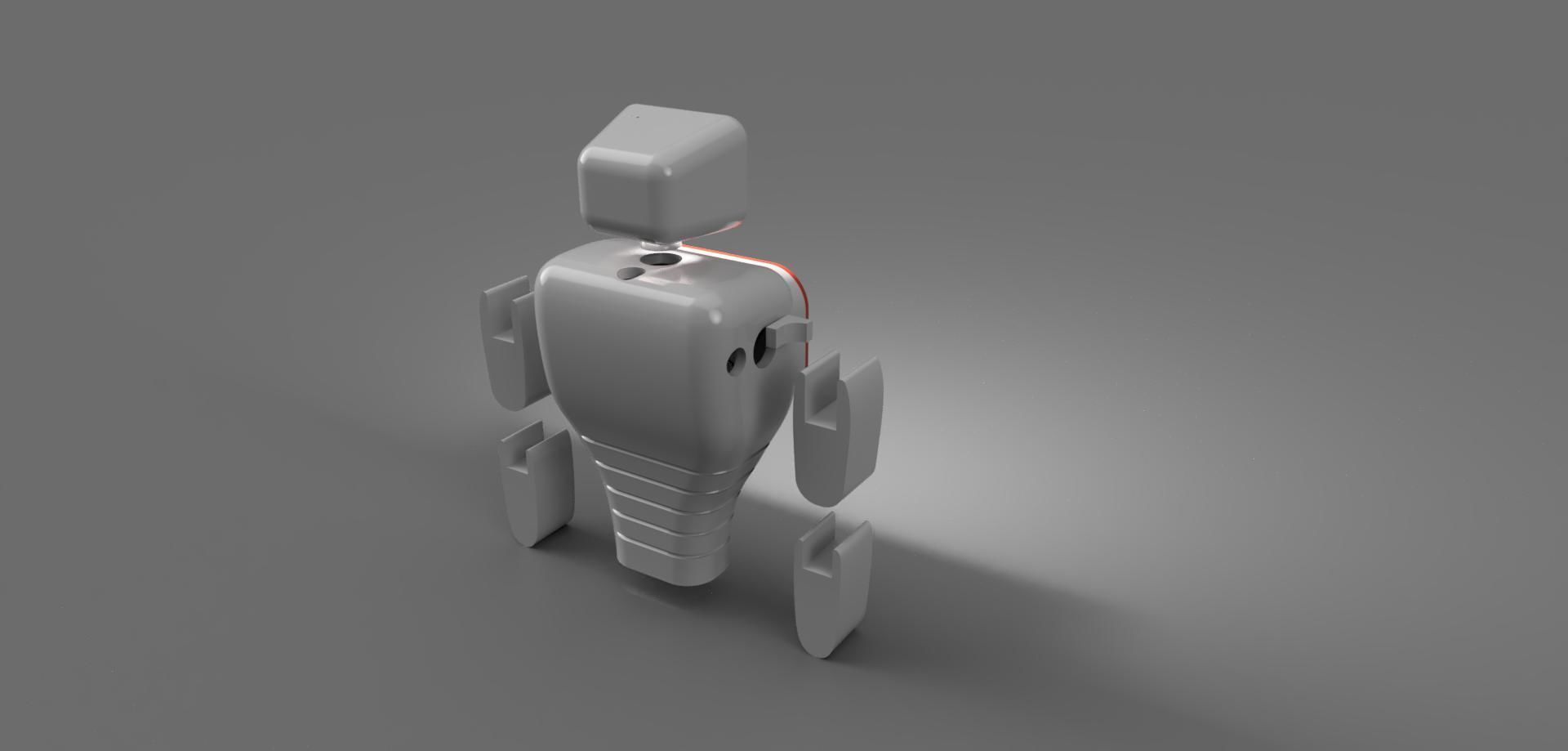 Youtube mascot robot 3D print model_11