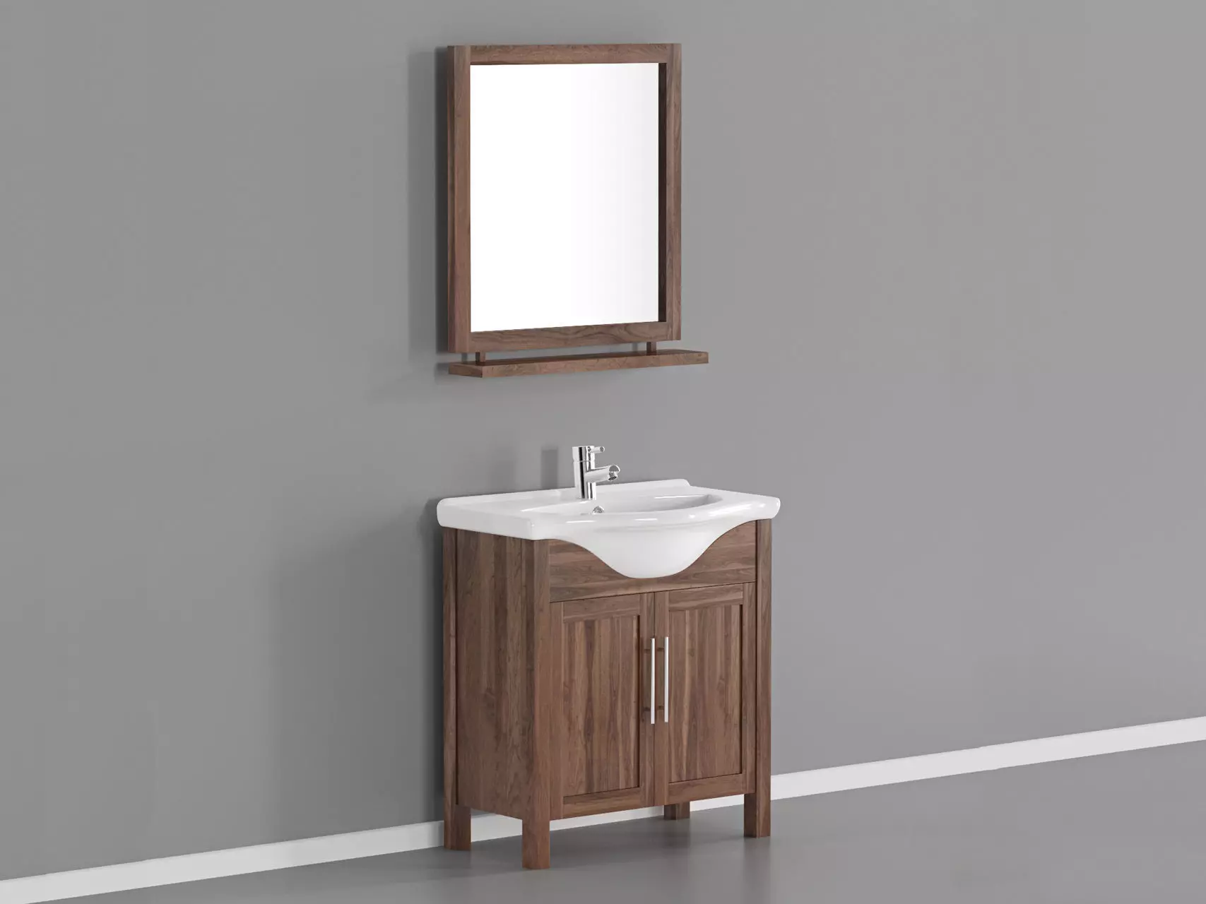Tavistock Lava Walnut 700 Freestanding Vanity Unit 3D model_0
