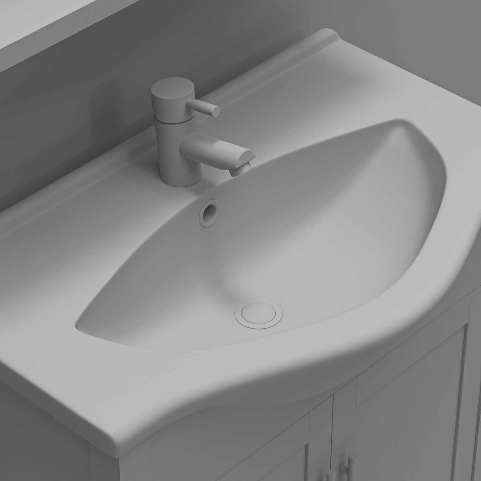 Tavistock Lava Walnut 700 Freestanding Vanity Unit 3D model_5