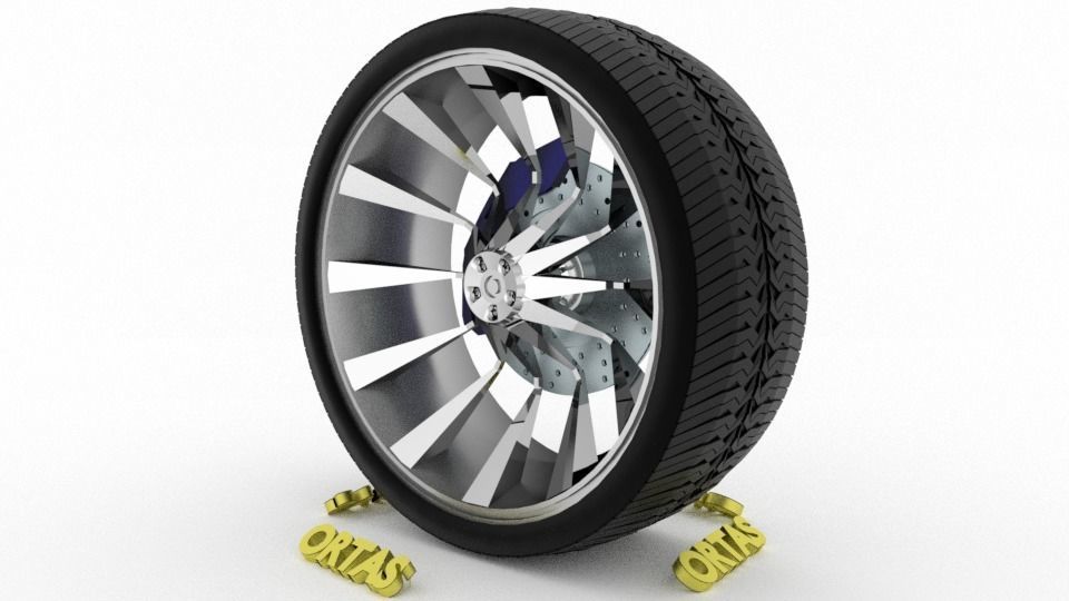 ORTAS CAR WHEEL RIM 71-72-73-74-75 GAME READY WHEEL 3D Model Collection_37