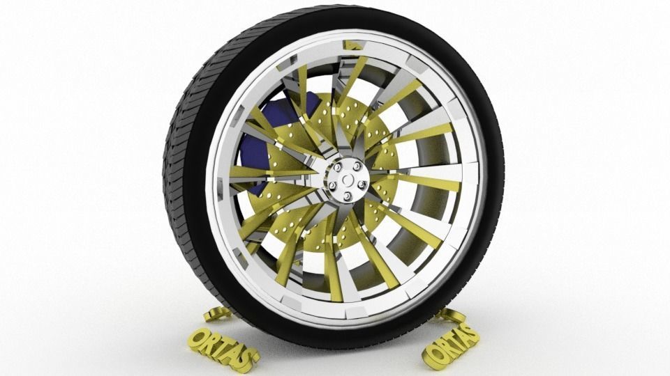 ORTAS CAR WHEEL RIM 71-72-73-74-75 GAME READY WHEEL 3D Model Collection_7