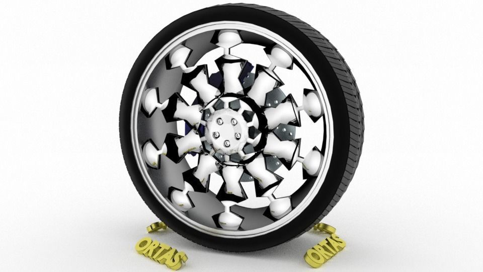 ORTAS CAR WHEEL RIM 71-72-73-74-75 GAME READY WHEEL 3D Model Collection_25