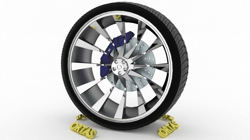 ORTAS CAR WHEEL RIM 71-72-73-74-75 GAME READY WHEEL 3D Model Collection_36