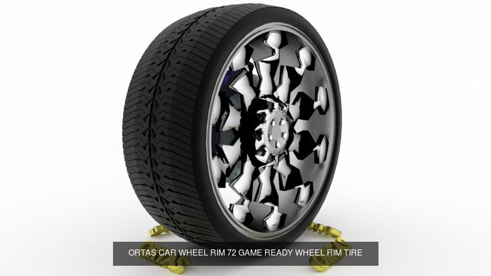 ORTAS CAR WHEEL RIM 71-72-73-74-75 GAME READY WHEEL 3D Model Collection_4