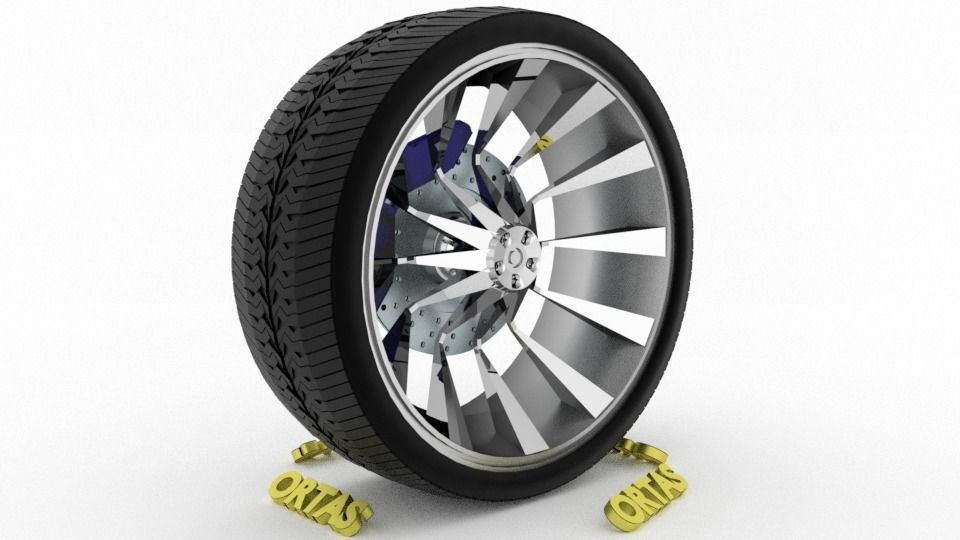 ORTAS CAR WHEEL RIM 71-72-73-74-75 GAME READY WHEEL 3D Model Collection_43