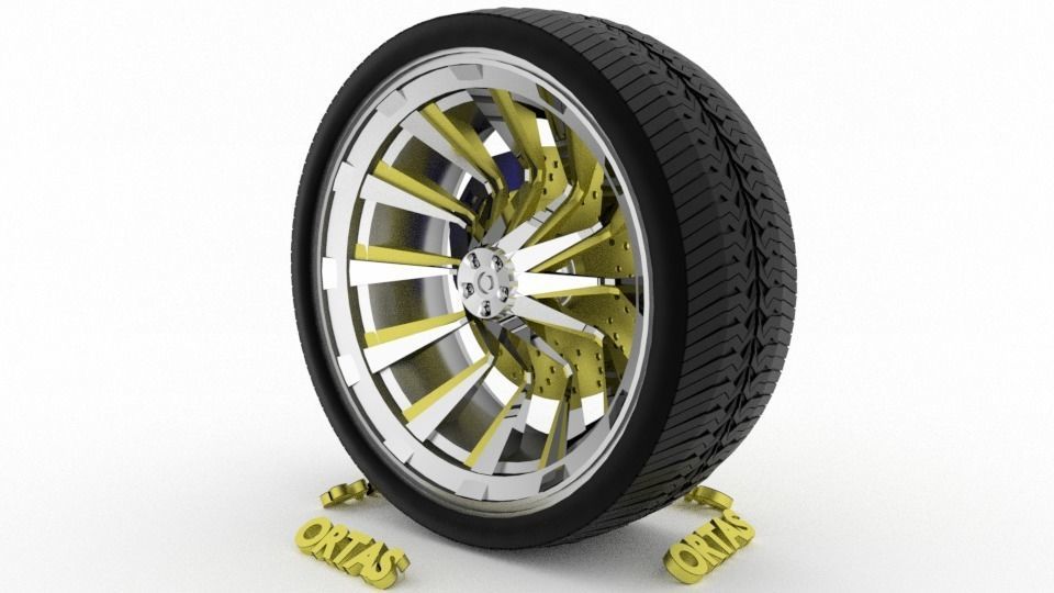 ORTAS CAR WHEEL RIM 71-72-73-74-75 GAME READY WHEEL 3D Model Collection_14