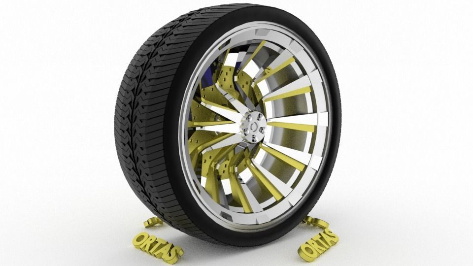 ORTAS CAR WHEEL RIM 71-72-73-74-75 GAME READY WHEEL 3D Model Collection_13