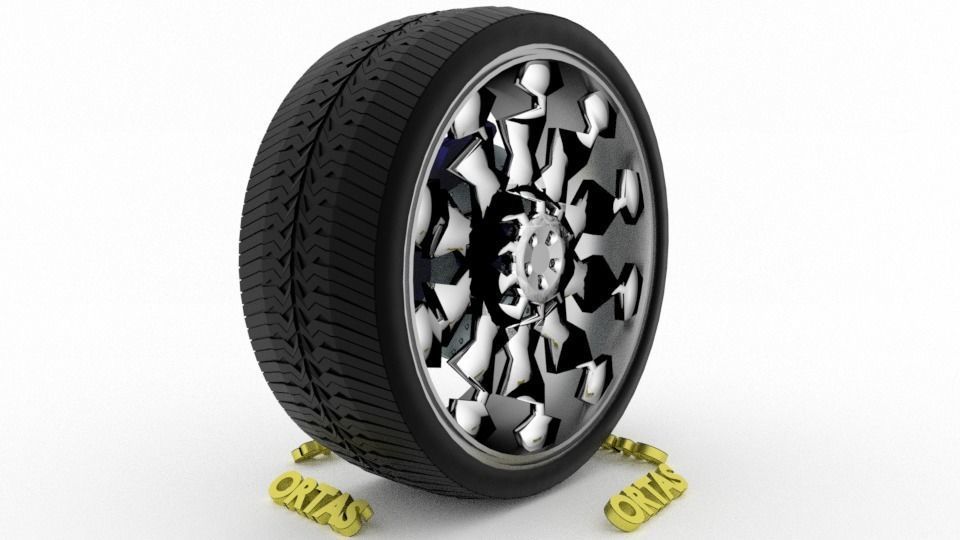 ORTAS CAR WHEEL RIM 71-72-73-74-75 GAME READY WHEEL 3D Model Collection_21