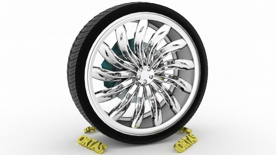 ORTAS CAR WHEEL RIM 71-72-73-74-75 GAME READY WHEEL 3D Model Collection_47