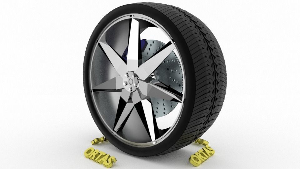 ORTAS CAR WHEEL RIM 76-77-78-79-80 GAME READY WHEEL 3D Model Collection_47