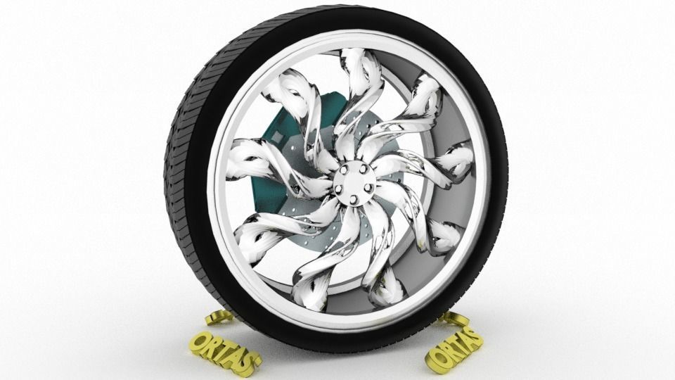 ORTAS CAR WHEEL RIM 76-77-78-79-80 GAME READY WHEEL 3D Model Collection_21