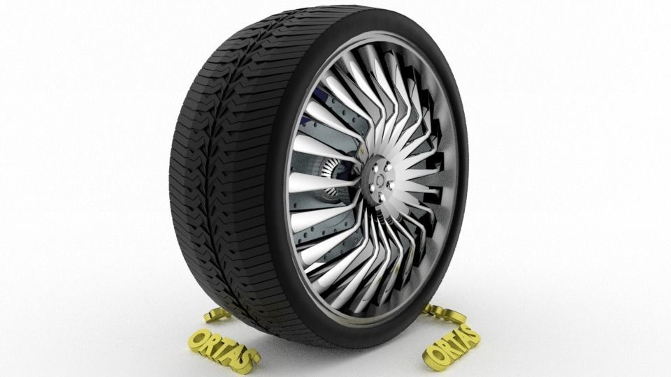 ORTAS CAR WHEEL RIM 76-77-78-79-80 GAME READY WHEEL 3D Model Collection_13