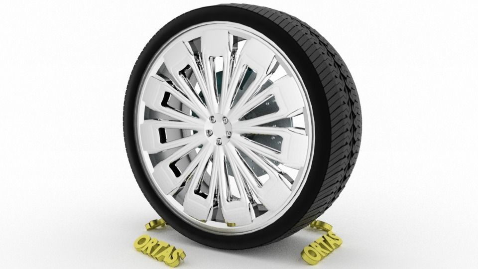 ORTAS CAR WHEEL RIM 76-77-78-79-80 GAME READY WHEEL 3D Model Collection_36