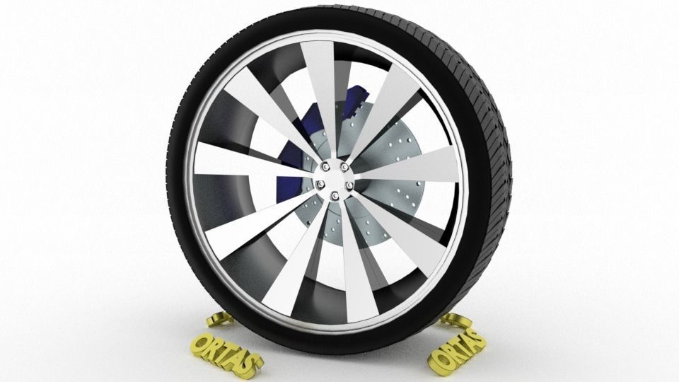 ORTAS CAR WHEEL RIM 76-77-78-79-80 GAME READY WHEEL 3D Model Collection_30