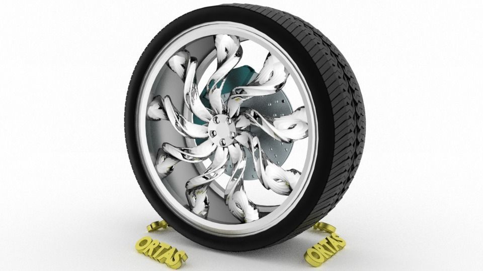 ORTAS CAR WHEEL RIM 76-77-78-79-80 GAME READY WHEEL 3D Model Collection_17