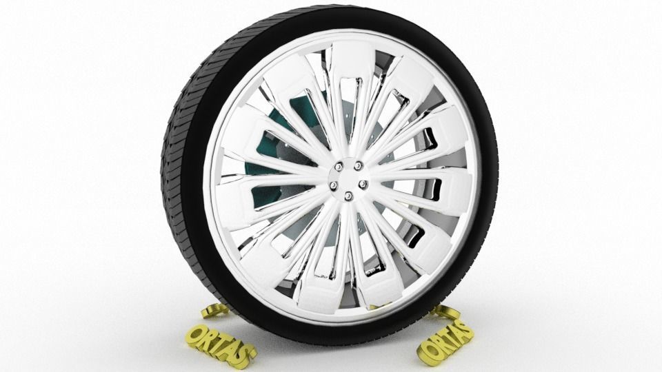 ORTAS CAR WHEEL RIM 76-77-78-79-80 GAME READY WHEEL 3D Model Collection_45