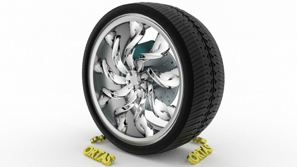 ORTAS CAR WHEEL RIM 76-77-78-79-80 GAME READY WHEEL 3D Model Collection_23