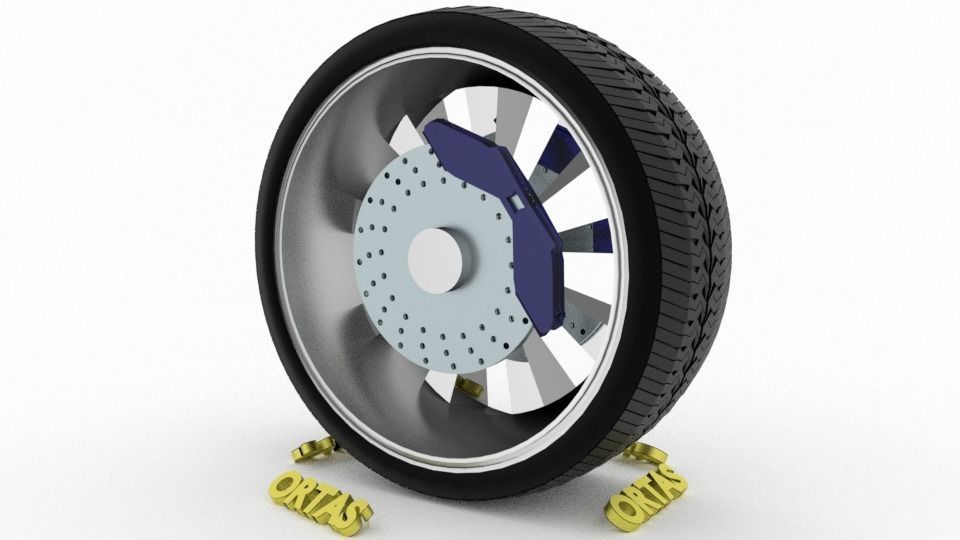 ORTAS CAR WHEEL RIM 76-77-78-79-80 GAME READY WHEEL 3D Model Collection_34