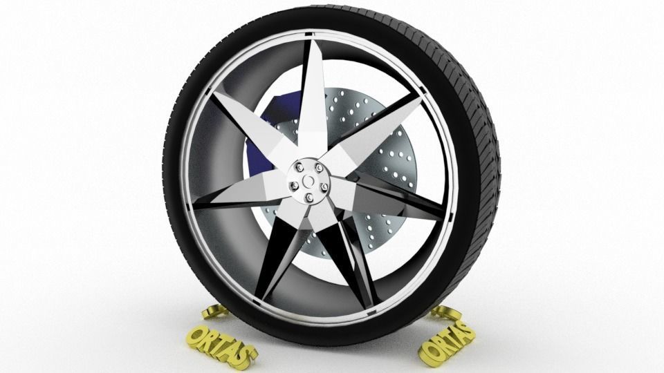 ORTAS CAR WHEEL RIM 76-77-78-79-80 GAME READY WHEEL 3D Model Collection_46