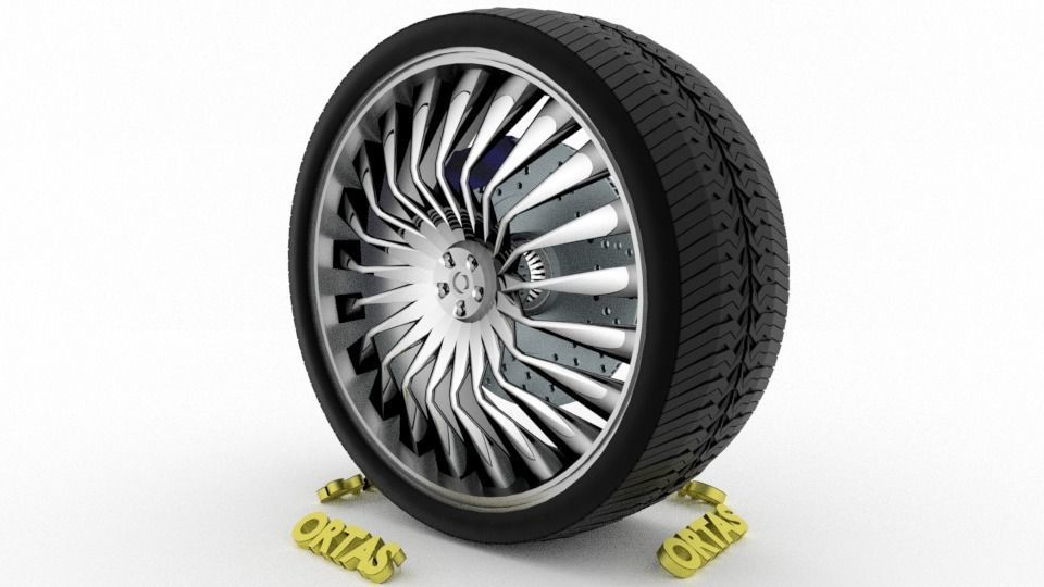 ORTAS CAR WHEEL RIM 76-77-78-79-80 GAME READY WHEEL 3D Model Collection_8
