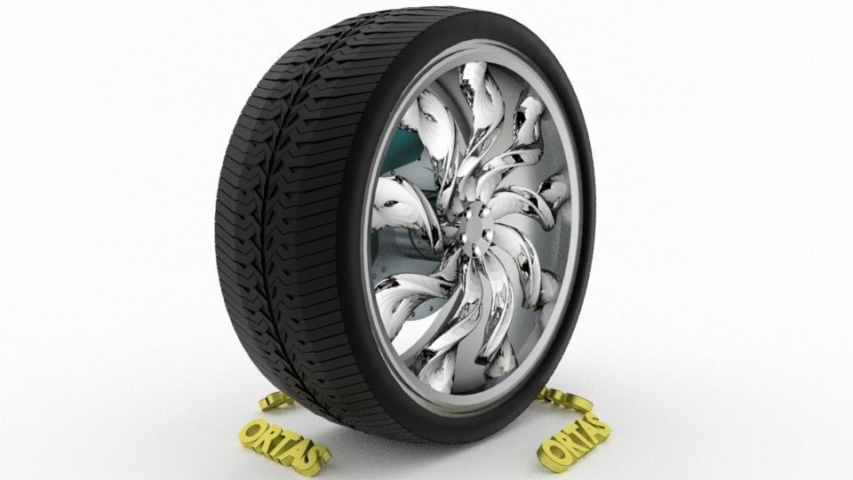 ORTAS CAR WHEEL RIM 76-77-78-79-80 GAME READY WHEEL 3D Model Collection_18