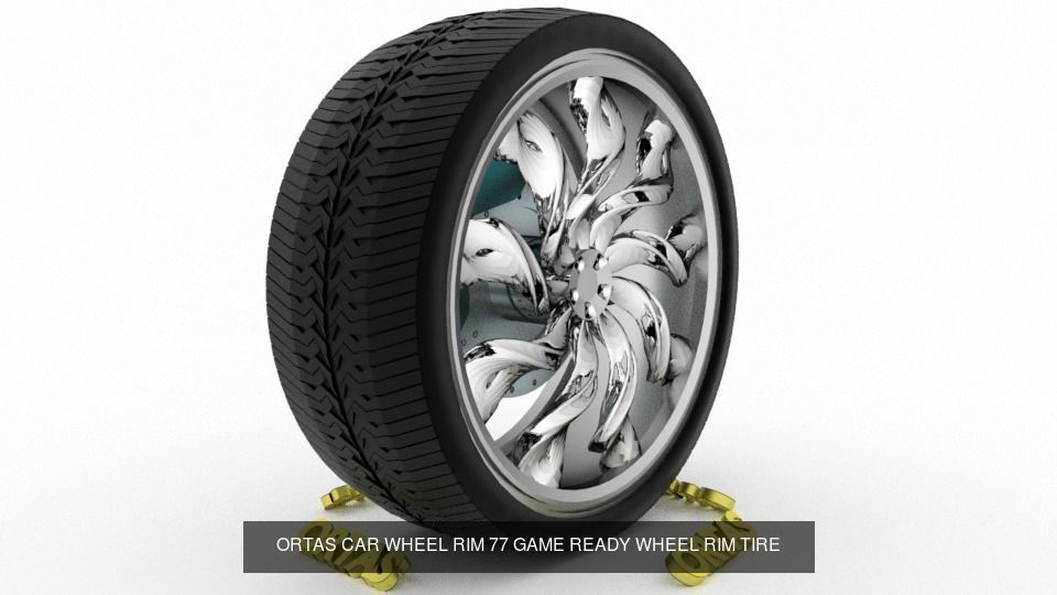 ORTAS CAR WHEEL RIM 76-77-78-79-80 GAME READY WHEEL 3D Model Collection_4