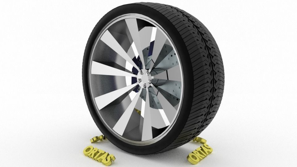 ORTAS CAR WHEEL RIM 76-77-78-79-80 GAME READY WHEEL 3D Model Collection_32
