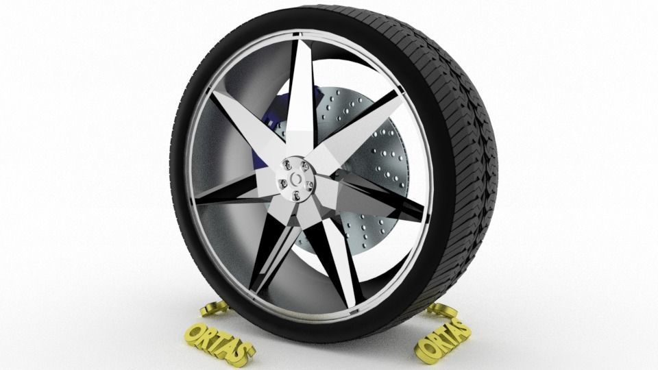 ORTAS CAR WHEEL RIM 76-77-78-79-80 GAME READY WHEEL 3D Model Collection_52