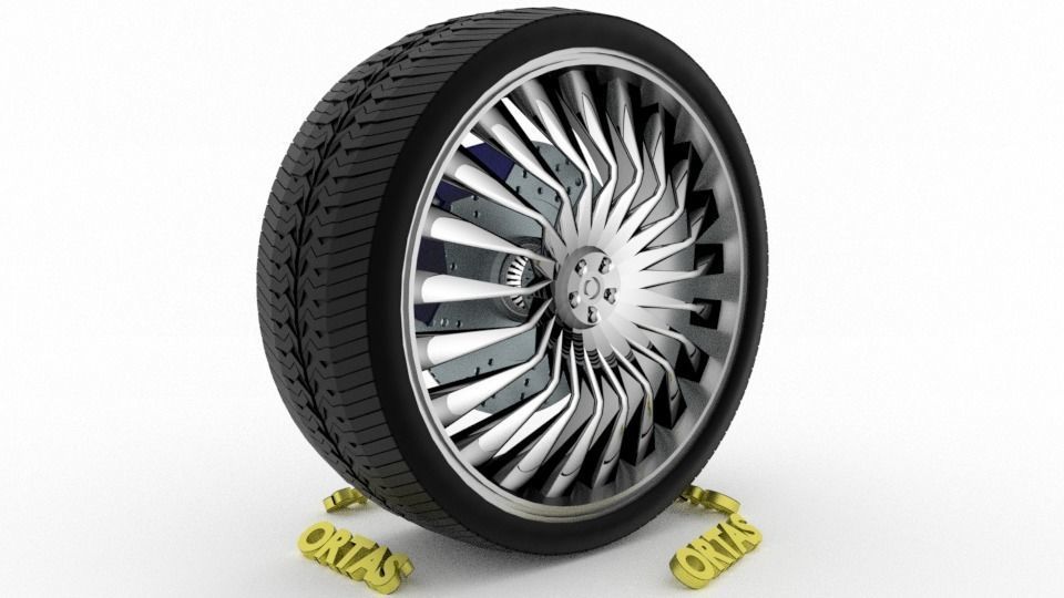 ORTAS CAR WHEEL RIM 76-77-78-79-80 GAME READY WHEEL 3D Model Collection_6