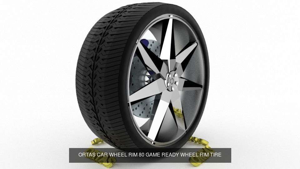 ORTAS CAR WHEEL RIM 76-77-78-79-80 GAME READY WHEEL 3D Model Collection_1
