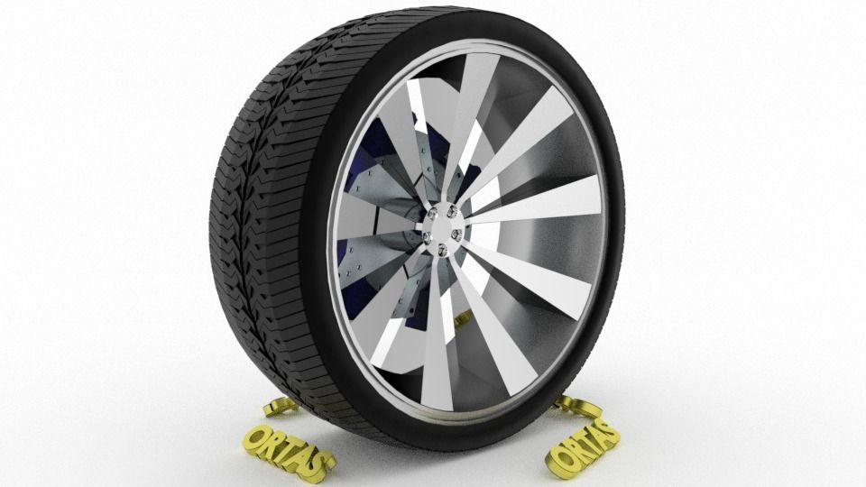 ORTAS CAR WHEEL RIM 76-77-78-79-80 GAME READY WHEEL 3D Model Collection_29
