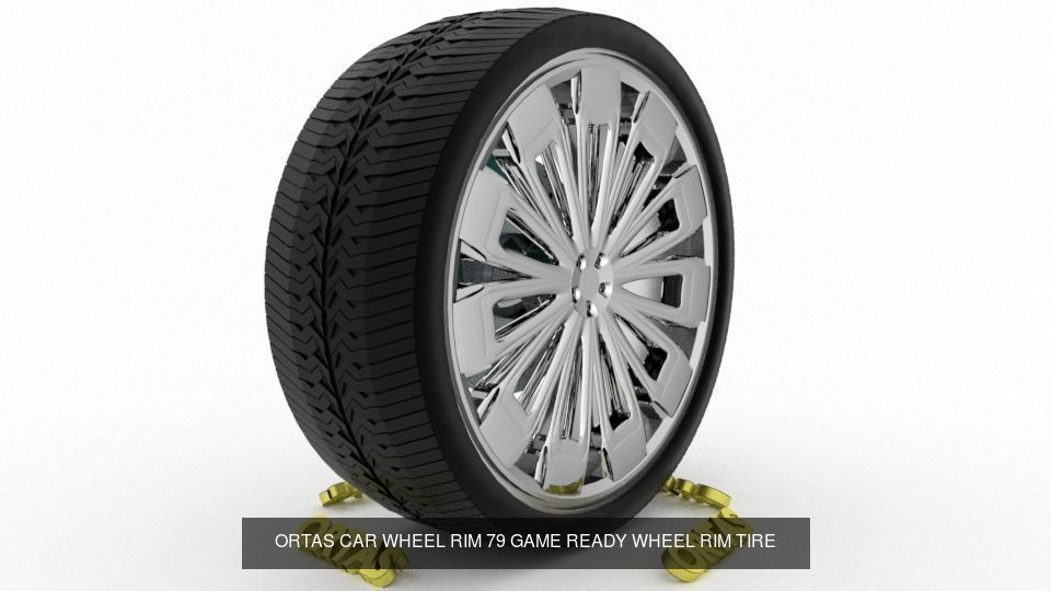ORTAS CAR WHEEL RIM 76-77-78-79-80 GAME READY WHEEL 3D Model Collection_2