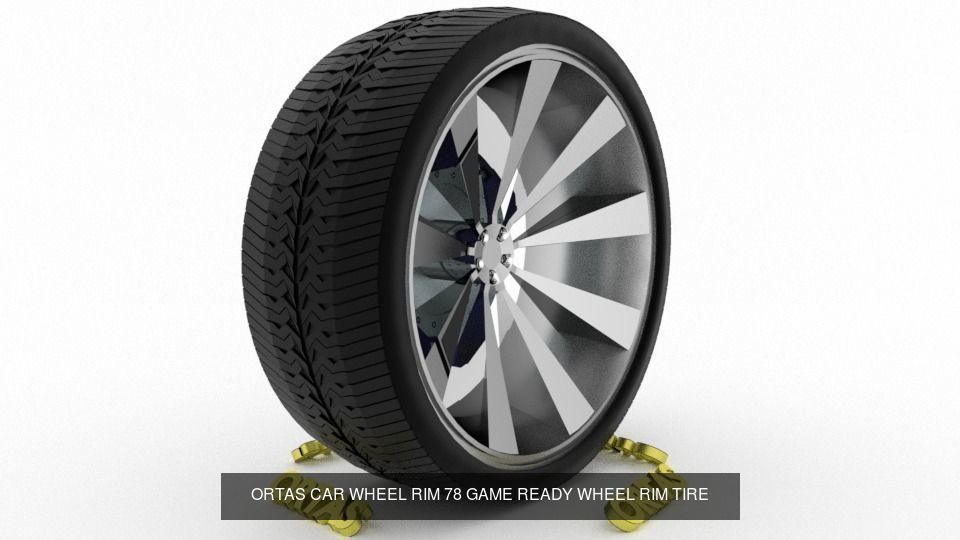 ORTAS CAR WHEEL RIM 76-77-78-79-80 GAME READY WHEEL 3D Model Collection_3