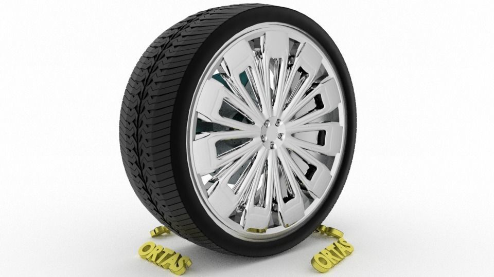 ORTAS CAR WHEEL RIM 76-77-78-79-80 GAME READY WHEEL 3D Model Collection_42