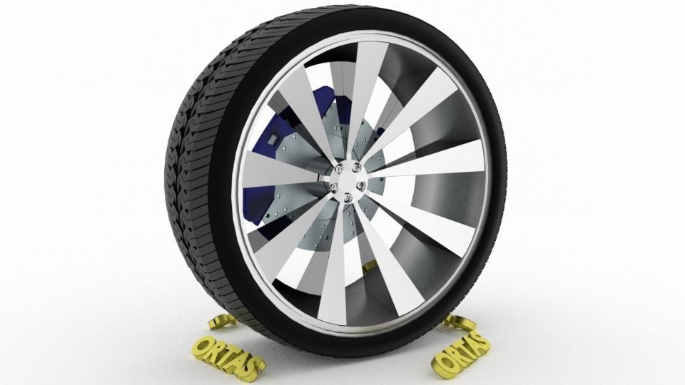 ORTAS CAR WHEEL RIM 76-77-78-79-80 GAME READY WHEEL 3D Model Collection_28