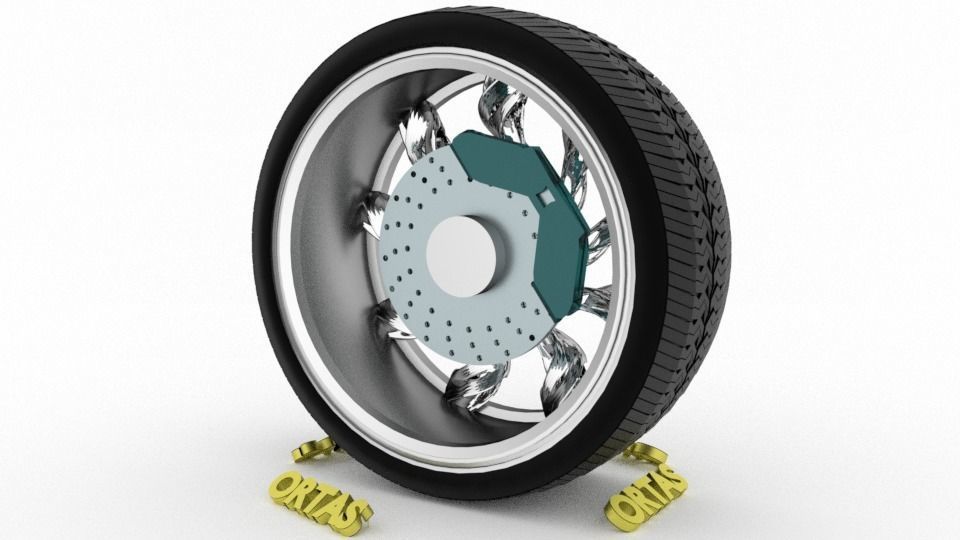 ORTAS CAR WHEEL RIM 76-77-78-79-80 GAME READY WHEEL 3D Model Collection_24