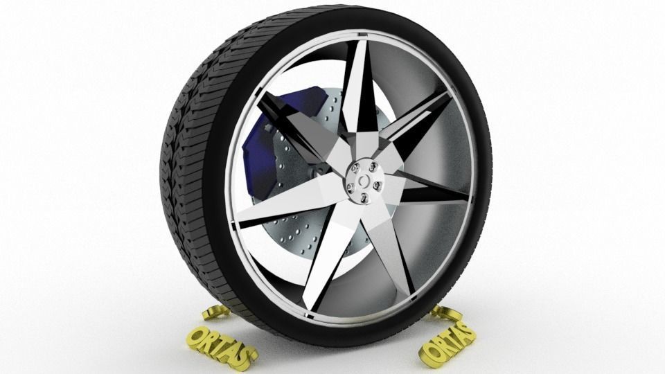 ORTAS CAR WHEEL RIM 76-77-78-79-80 GAME READY WHEEL 3D Model Collection_53