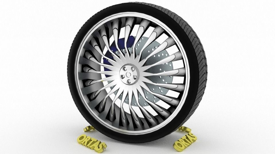 ORTAS CAR WHEEL RIM 76-77-78-79-80 GAME READY WHEEL 3D Model Collection_15