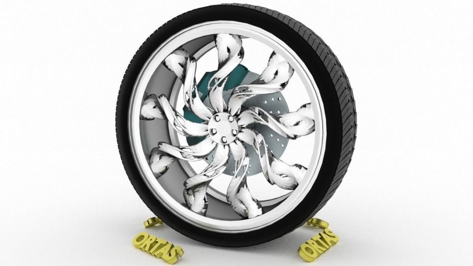 ORTAS CAR WHEEL RIM 76-77-78-79-80 GAME READY WHEEL 3D Model Collection_19