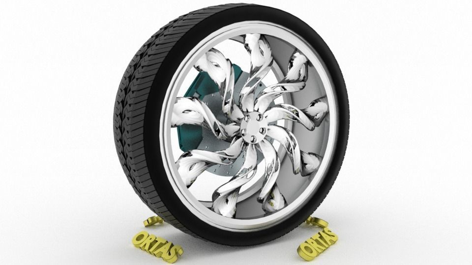 ORTAS CAR WHEEL RIM 76-77-78-79-80 GAME READY WHEEL 3D Model Collection_16