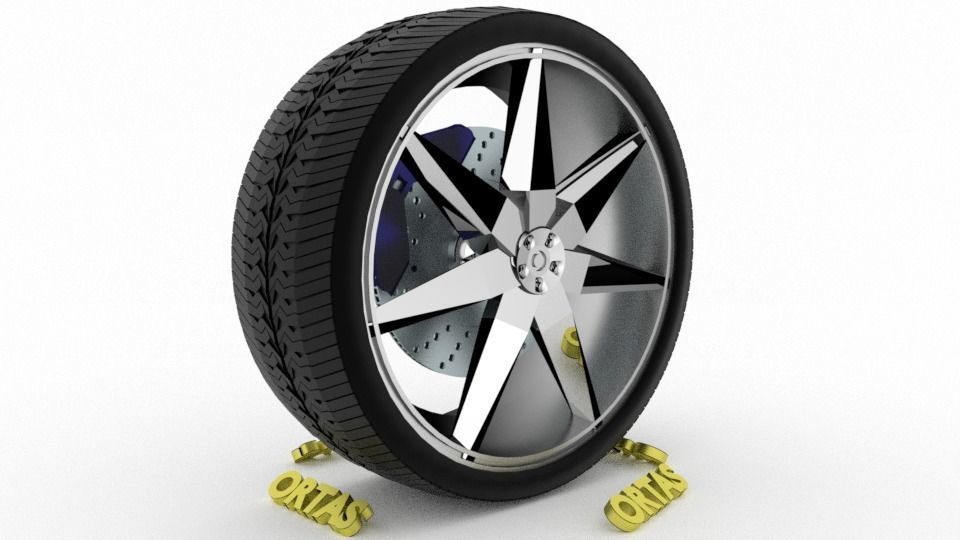 ORTAS CAR WHEEL RIM 76-77-78-79-80 GAME READY WHEEL 3D Model Collection_54