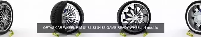 ORTAS CAR WHEEL RIM 81-82-83-84-85 GAME READY WHEEL 3D Model Collection