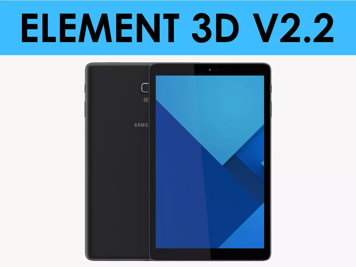 E3D - Samsung Galaxy Tab A 105 Black 3D model