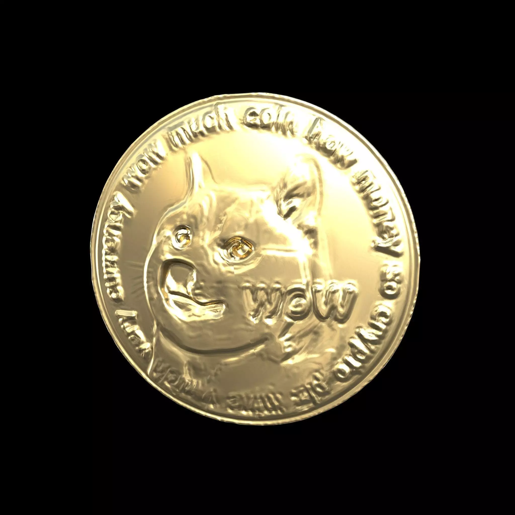 DogeCoin version 2 Low-poly 3D model