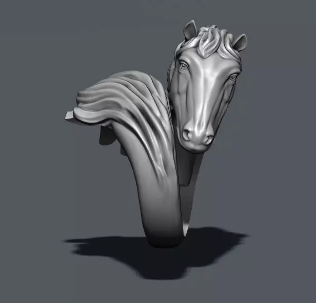 Horse ring 3D print model_0
